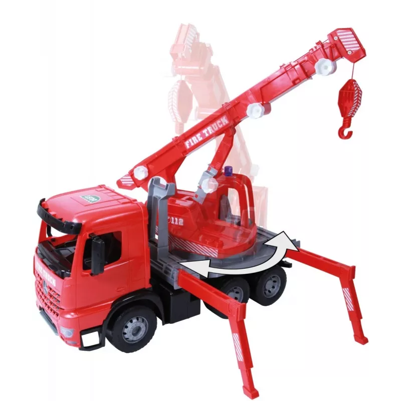 Mechaniczna zabawkowa ciężarówka z dźwigiem Lena 02175EC, 70 cm, pojedynczy brązowy wózek
