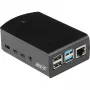 JOY-IT RPI CASE ALU06 - Obudowa do Raspberry Pi 4, Alu, czarna (RB-ALUCASEP4+06)
