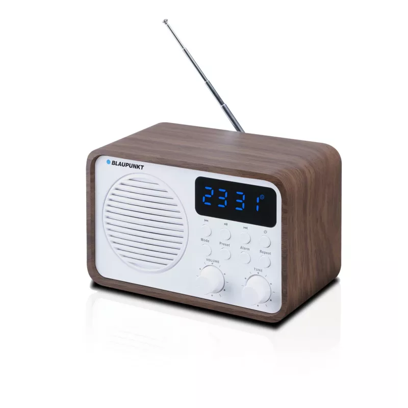 Radio przenośne z Bluetooth i USB BLAUPUNKT PP7BT, kolor: brązowe drewno/biały