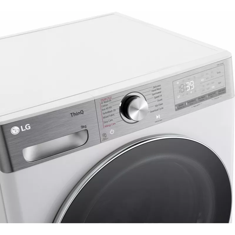 Pralka LG F2WR909P3W, 9 kg, 47,5 cm, 1200 obr./min