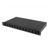 Patch Panel Lanberg FOP1-12SD-LQB 1U Stal Czarny Montaż w szafie rack