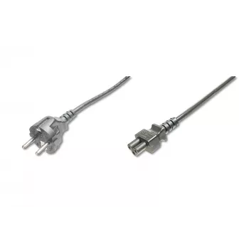 Assmann Kabel zasilający. Schuko - C5 M/F. 1,2 m. H05VV-F3G 0,75 mm². czarny (AK-440115-012-S)