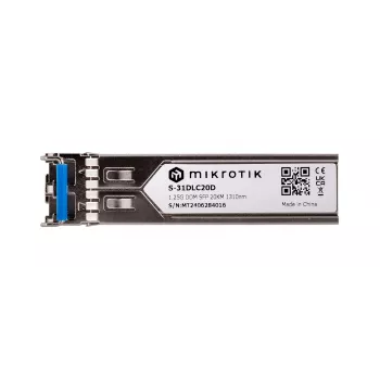 Moduł transceivera sieciowego MikroTik S-31DLC20D SFP 1310 nm 1250 Mbit/s 20 km LC