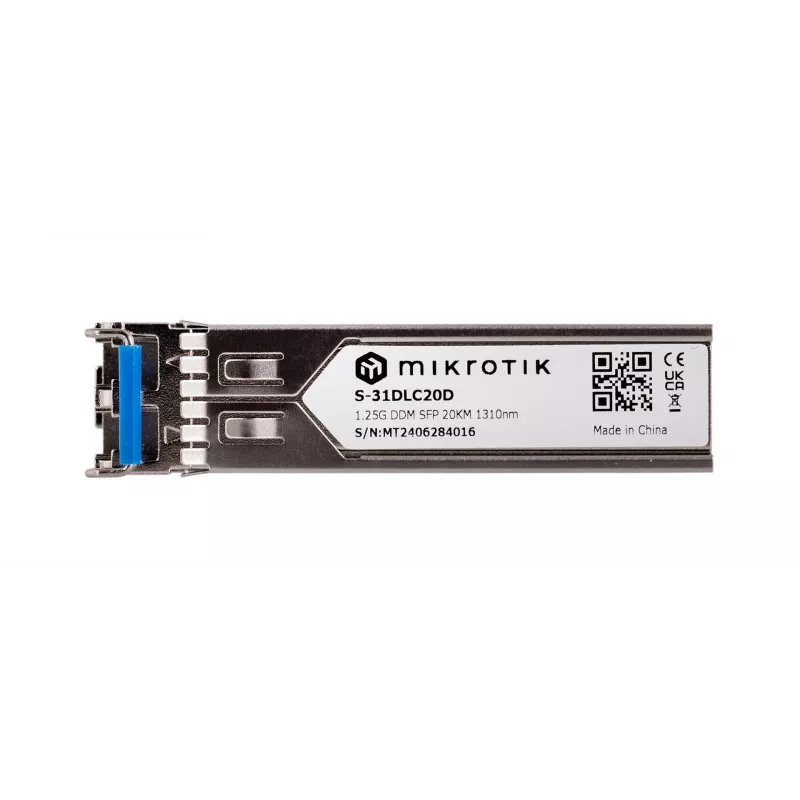 Moduł transceivera sieciowego MikroTik S-31DLC20D SFP 1310 nm 1250 Mbit/s 20 km LC
