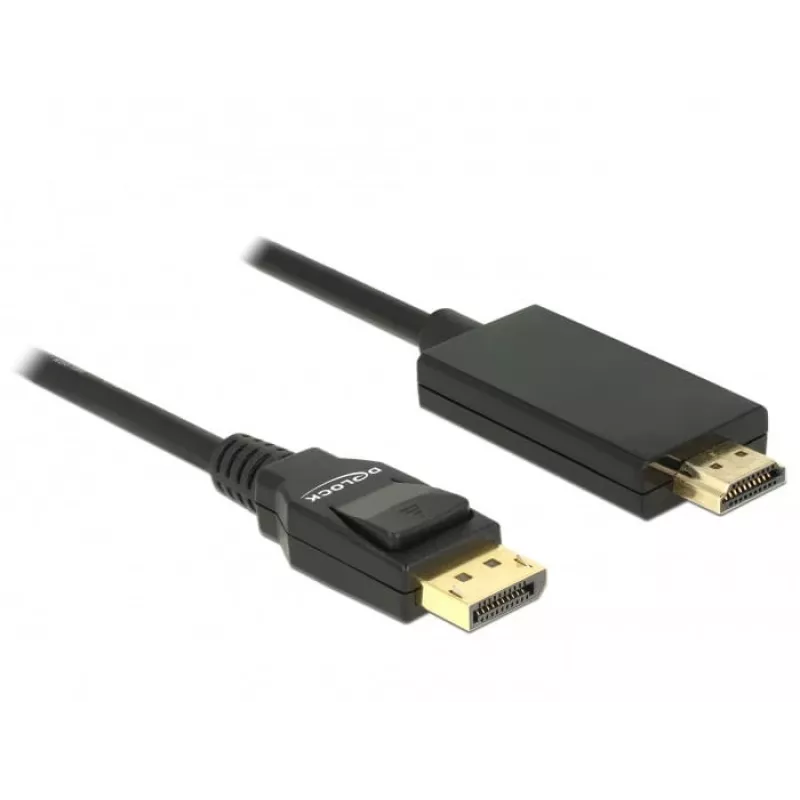 Kabel wideo adapter DeLOCK 85318 DisplayPort na HDMI 3m Czarny