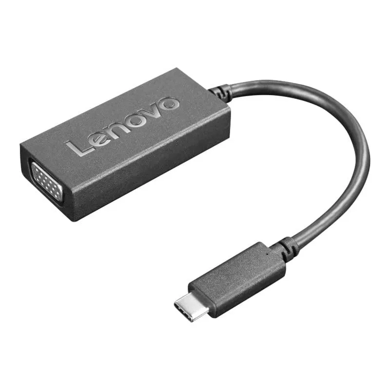 Lenovo 4X90M42956 adapter kabla wideo VGA (D-Sub) USB Type-C Czarny