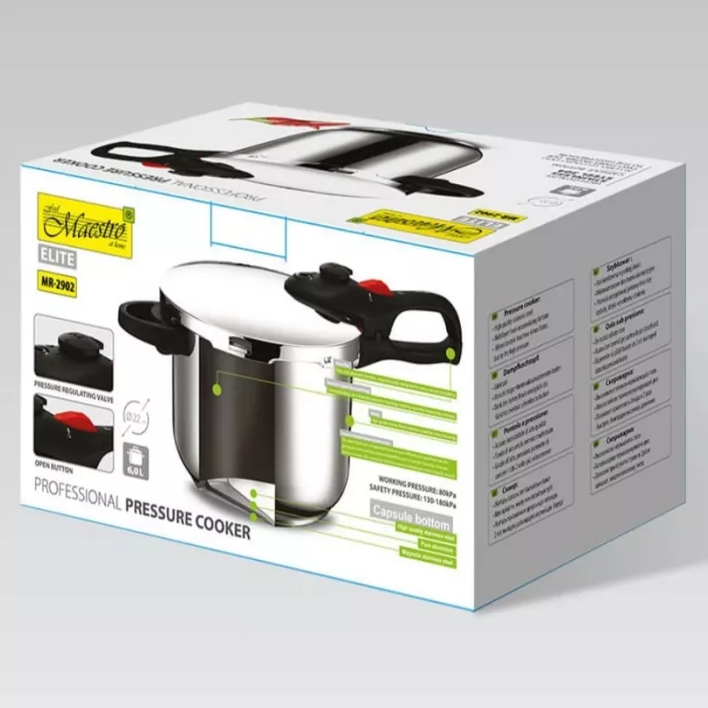 Szybkowar Maestro MR-2902, 6 L, srebrny