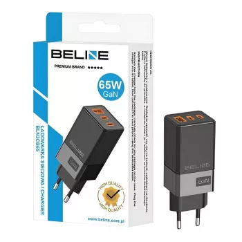 Ładowarka Beline BELI02750 65W GaN z 2×USB-C i 1×USB-A