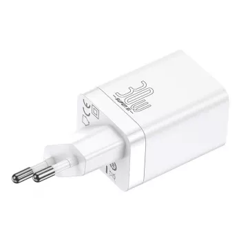 Baseus Super Si Pro Quick Charger USB + USB-C 30W (biały)