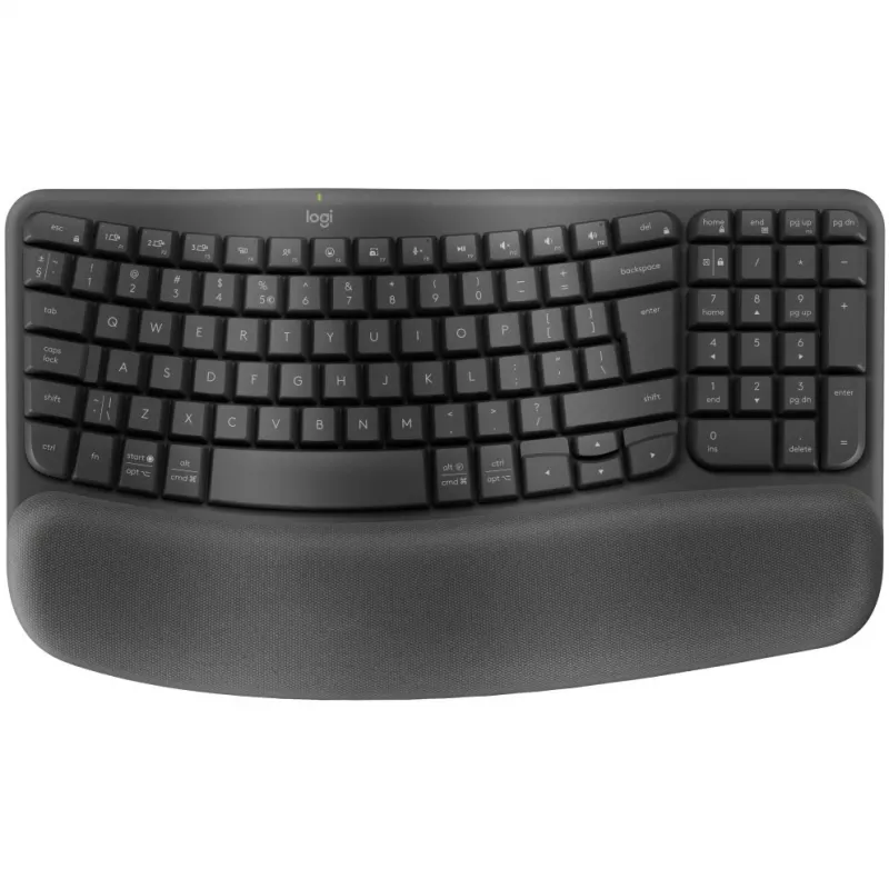 Klawiatura Logitech Wave Keys Office RF Wireless + Bluetooth QWERTY US International Grafitowa