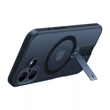 Etui ochronne Torras Pstand Spin do iPhone 16 Plus — czarne, składana podstawka, smukła ochrona