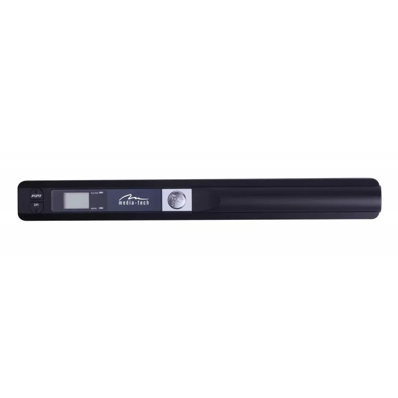 Skaner piórkowy MEDIA-TECH MT4090, czarny, Wyświetlacz LED, USB 2.0, MicroSD, Bateria AAA