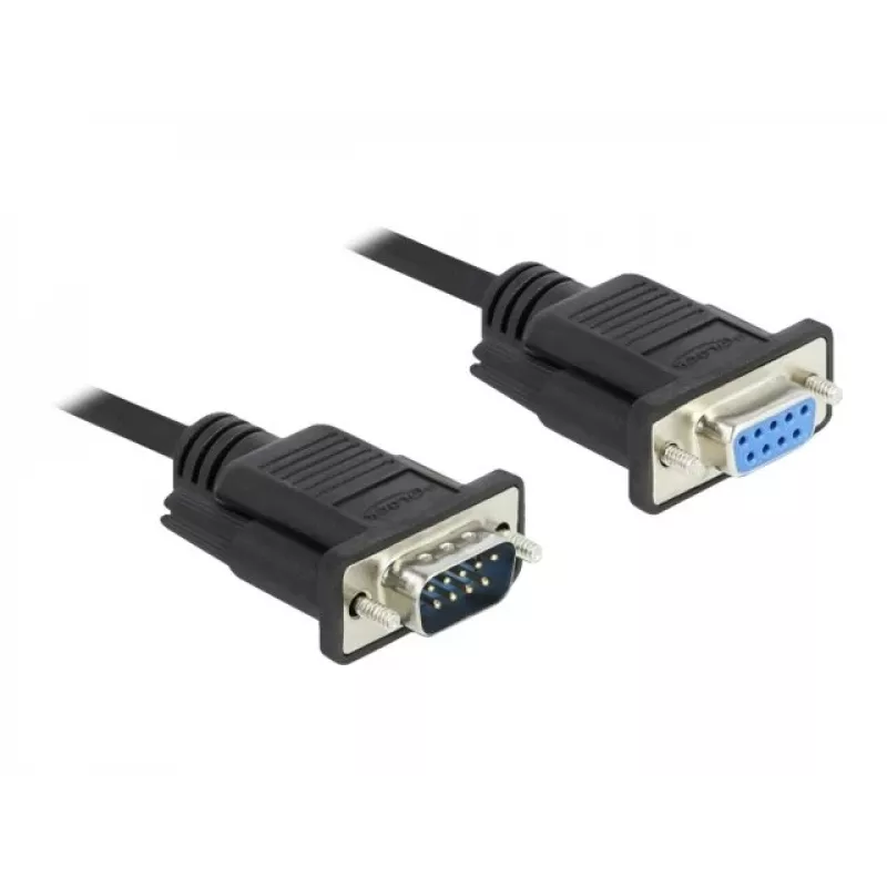 Kabel szeregowy DeLOCK 86598 Czarny 5m RS-232 Sub-D9