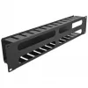 DeLOCK - Kabelführungsplatte für Schaltschrank - Schwarz - 2U - 48,3 cm (19) (66553)