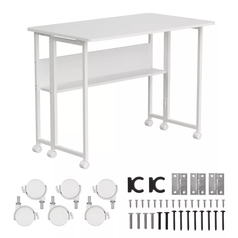 Mobilne biurko Maclean białe MC-126W 50kg