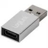 Adapter LogiLink AU0056 USB 3.2 Gen 1 USB Typu-C Żeński Srebrny