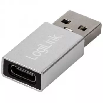 Adapter LogiLink AU0056 USB 3.2 Gen 1 USB Typu-C Żeński Srebrny