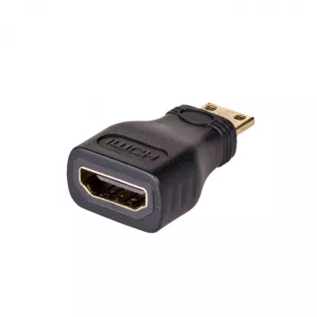Adapter HDMI Akyga AK-AD-04, gniazdo HDMI – wtyk mini HDMI, czarny