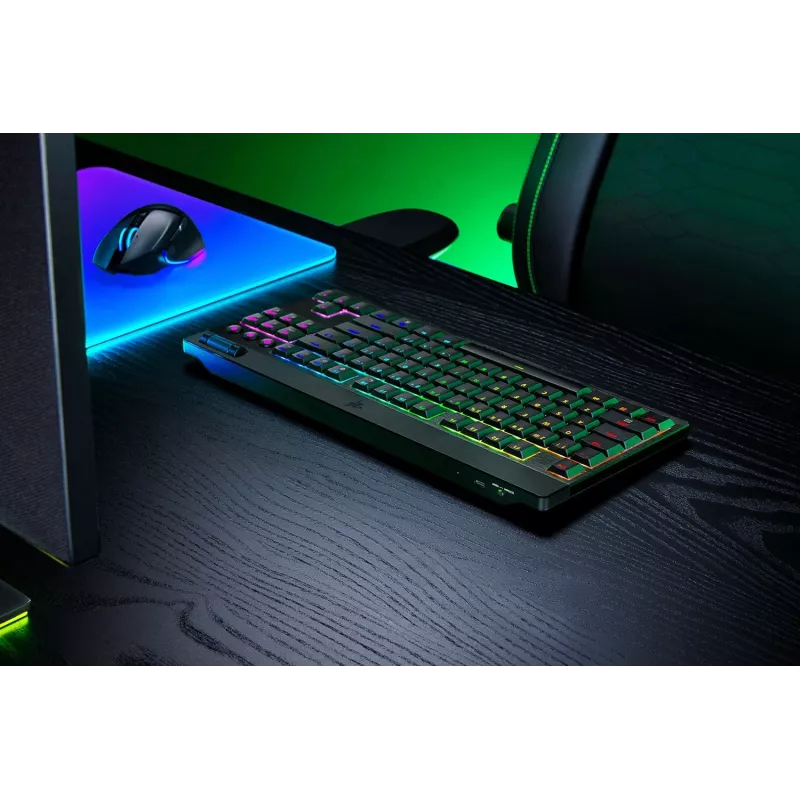 Razer CzarnyWidow V4 Low-Profile Tenkeyless HyperSpeed klawiatura Gaming USB RF Wireless Bluetooth QWERTY US International Czarny