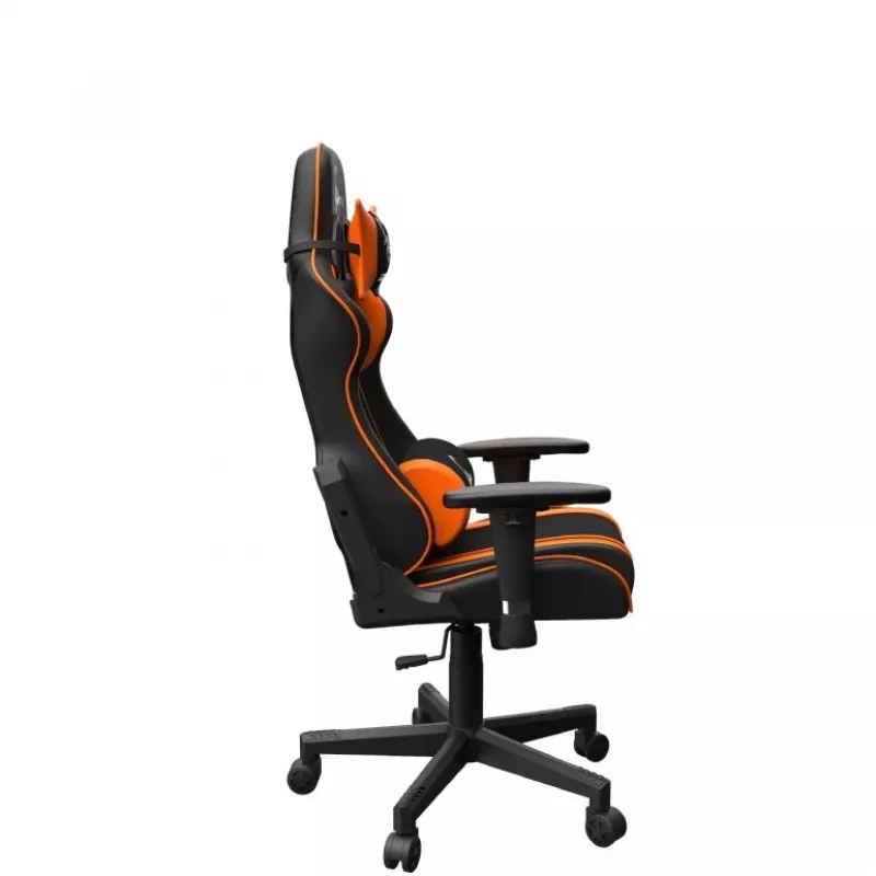 Fotel gamingowy GEMBIRD GC-SCORPION-04X czarno-pomarańczowy ergonomiczny, regulowane siedzisko, wysokie oparcie