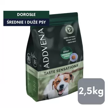 ADDVENA Taste Sensations Adult Medium/Large Turkey - sucha karma dla psa - 2,5 kg