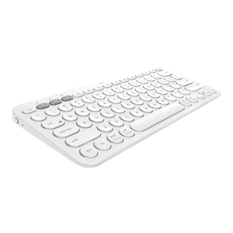 Logitech Multi-Device K380 - Klawiatura - Bezprzewodowa - Bluetooth 3.0 - Niemiecka - Ecru