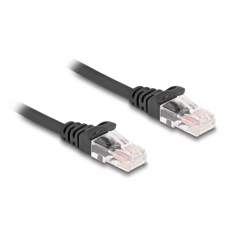 DeLOCK RJ45 kabel spiralny męski-męski Kat.5e 3 m czarny