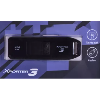 Pamięć USB PATRIOT Xporter 128 GB USB Type-A 3.2 Gen 1 (80 MB/s) wysuwana czarna