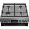 Wolnostojąca kuchenka gazowo-elektryczna BEKO FBM62330GXTN 60 cm, 4-palnikowa płyta gazowa, 72 L piekarnik elektryczny, klasa energetyczna A