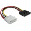 Kabel zasilający SATA HDD DeLOCK B40160100 4-pin męski prosty 0,12m