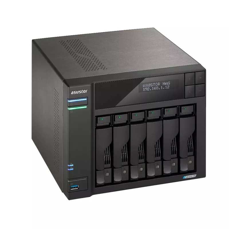 Asustor LOCKERSTOR 6 NAS Desktop Intel® Celeron® N5105 8 GB DDR4 HDD ADM Czarny