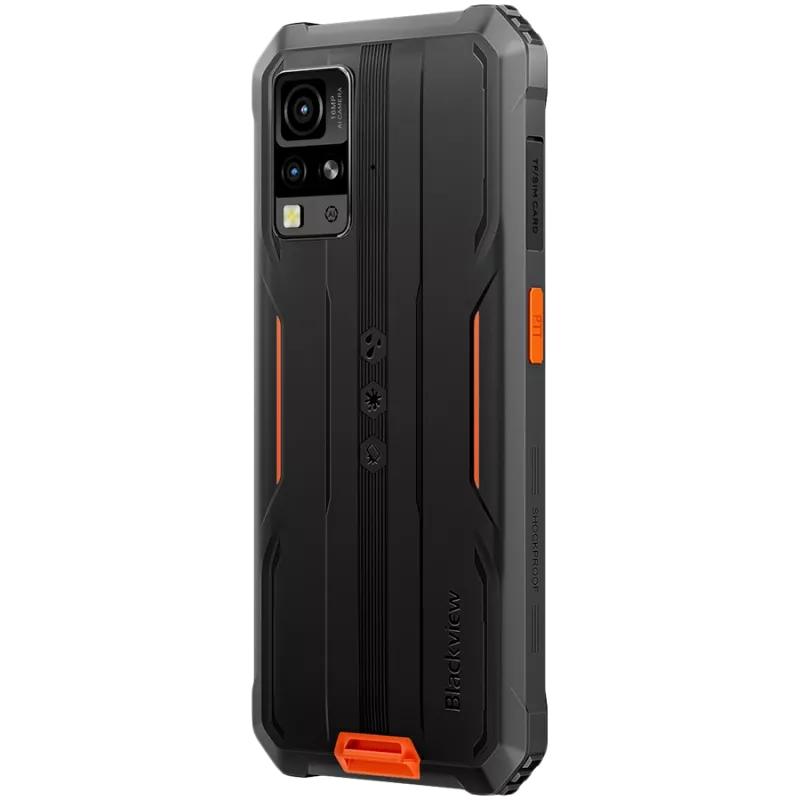 Blackview Rugged BV4800SE LTE 6.56 inch HD+IPS 720x1612 90Hz 4GB+64GB UMS9320E Octa-Core 1.8GHz Aparat przedni 8MP Tylny 16MP+2MP NFC 5100mAh BEZ ŁADOWARKI Android 15 Pomarańczowy