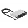 DeLOCK 91708 Czytnik kart USB 2.0 Wewnętrzny Czarny Szary CF SD MicroSD