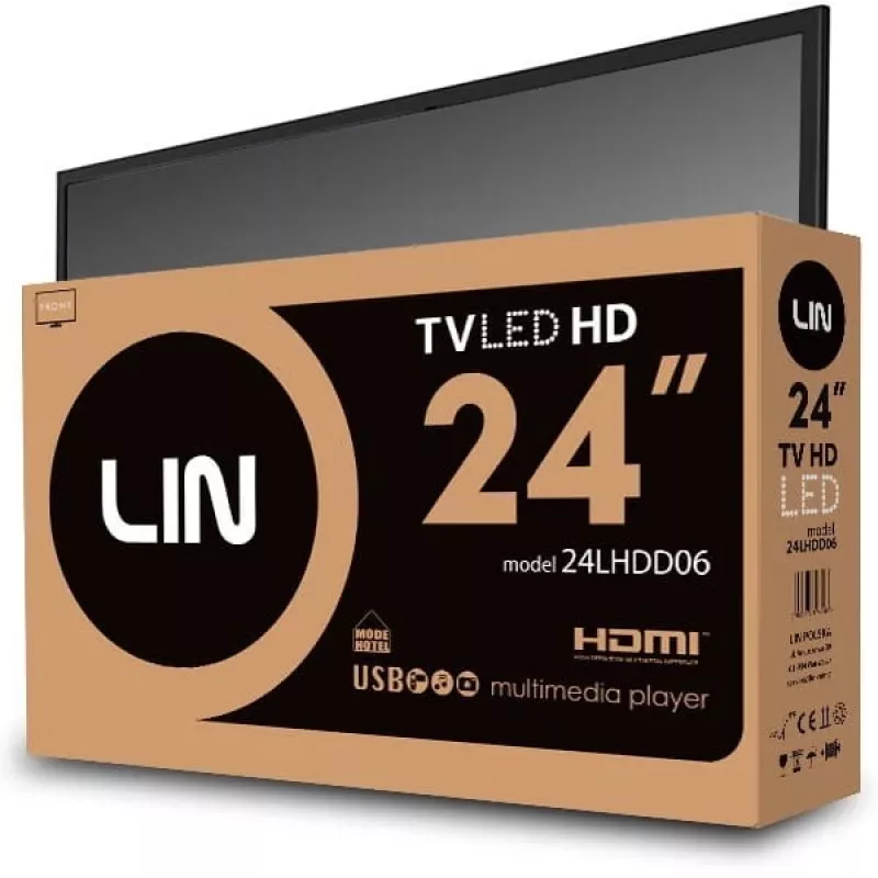 LIN 24LHDD06 HD Ready DVB-T2 Czarny