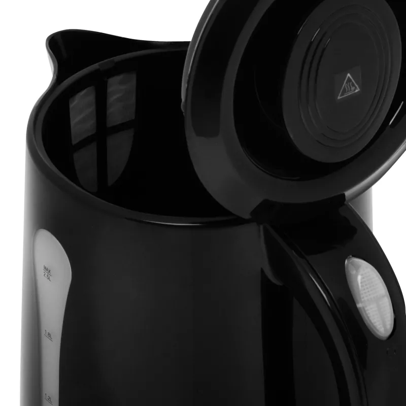 Czajnik Adler AD 1244 | Elektryczny | 1850 W | 2,5 L | Plastik | Obrotowa podstawa 360° | Czarny