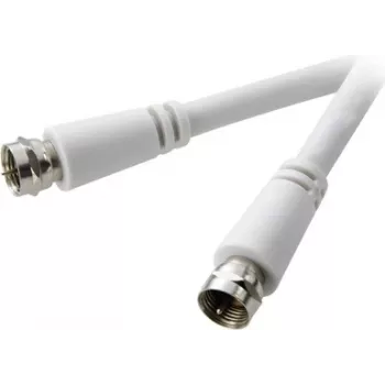 SpeaKa Professional Kabel połączeniowy SAT [1x wtyk F - 1x wtyk F] 1,50 m 90 dB Biały (SP-7870000)