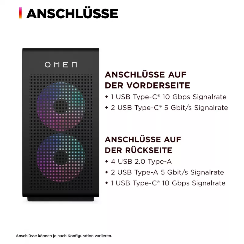 HP OMEN 35L GT16-0065ng AMD Ryzen™ 7 8700F Komputer gamingowy
