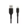 Kabel pleciony USB-Lightning 1m Czarny