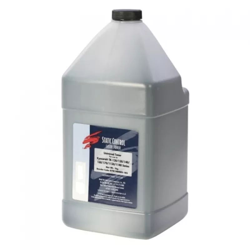 Static Control Toner Powder for Kyocera Cartridges TK-18/TK-130/TK-140/TK-160, 1kg, czarny
