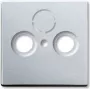 BUSCH JAEGER central cover plate alusi f.Antenna Socket 2Loch 1743-83