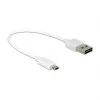 Kabel USB DeLOCK 84805 USB 2.0 0.2m USB A Micro-USB B Biały