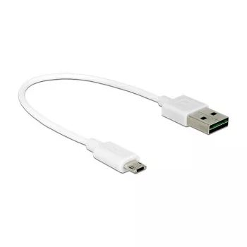 Kabel USB DeLOCK 84805 USB 2.0 0.2m USB A Micro-USB B Biały