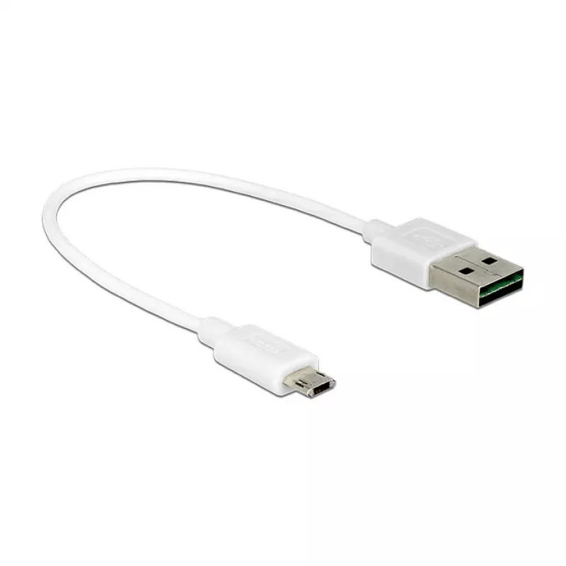 Kabel USB DeLOCK 84805 USB 2.0 0.2m USB A Micro-USB B Biały