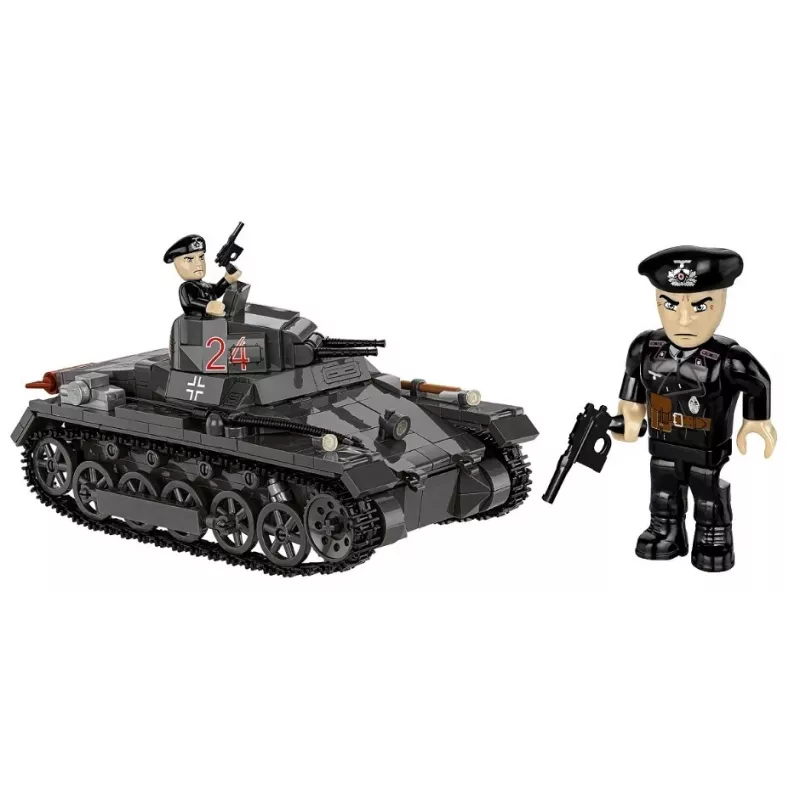 Zestaw konstrukcyjny Cobi Panzer I Ausf. B – 654 elementy, szczegółowy model czołgu