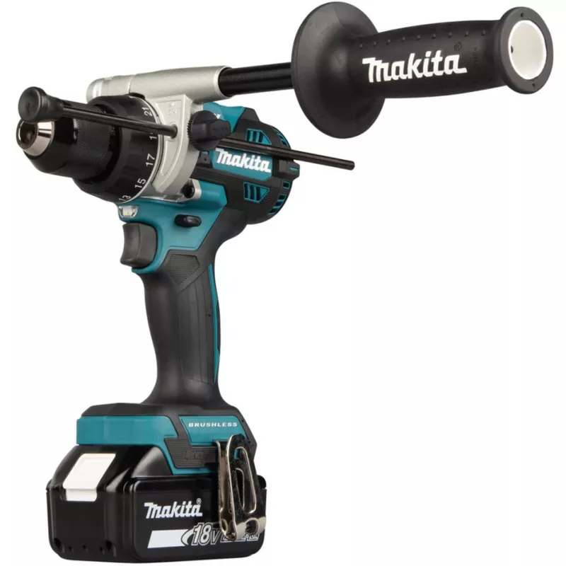Cordless Impact Drill Driver DHP492RTJ, 18Volt (Niebieski/Czarny, 2x Lithium-Ion-Battery 5,0Ah, MAKPAC Gr.2)