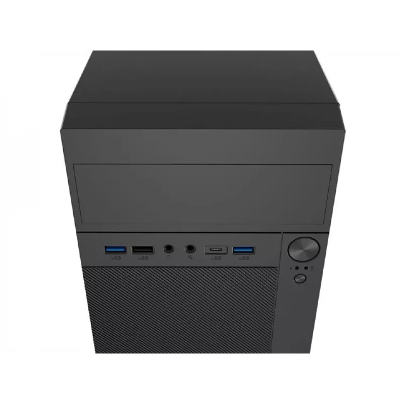 Obudowa PC NATEC Helix Mini Tower Czarna — microATX/Mini-ITX, 3x3.5 cala + 5x2.5 cala, karta graficzna 33 cm, porty USB-C/USB-A