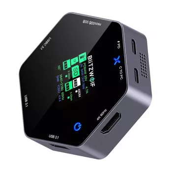 Stacja dokująca BlitzWolf BW-TH16 8w1 USB 100W z inteligentnym wyświetlaczem LCD
