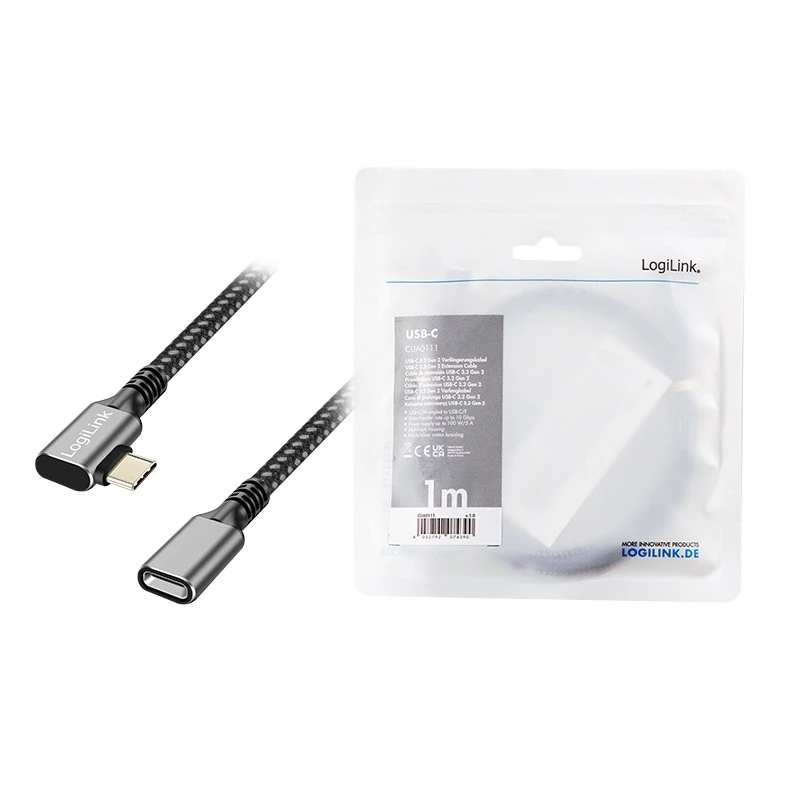 Przedłużacz USB 3.2 Gen2 Type-C żeński – USB-C, PD, 1 m