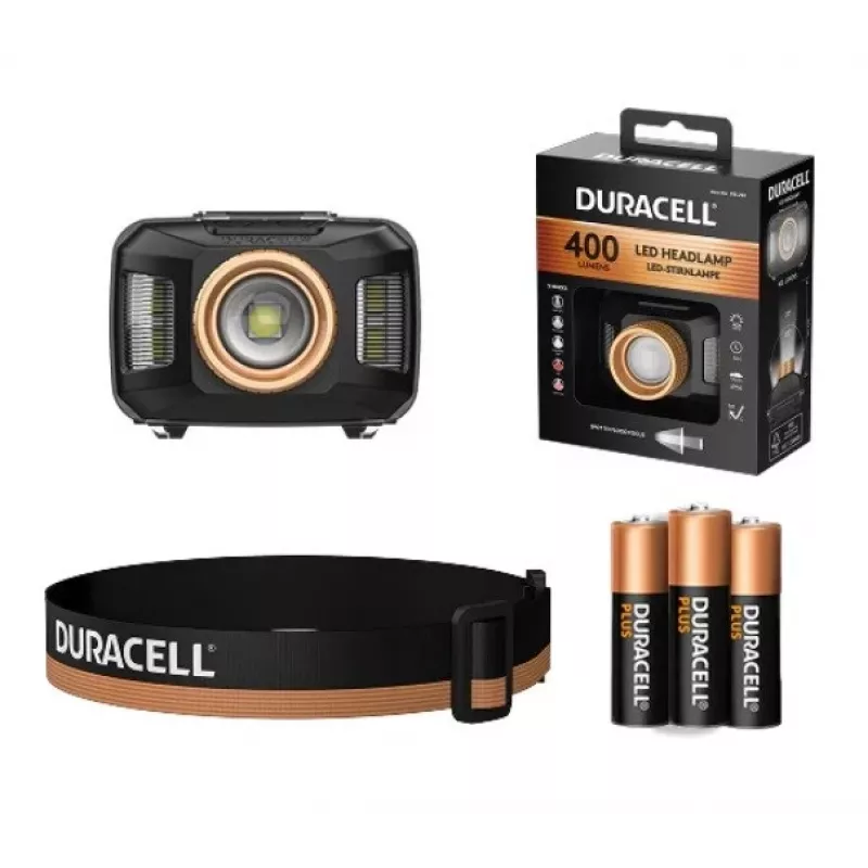 Duracell DH400 Headlamp czarny, pomarańczowy