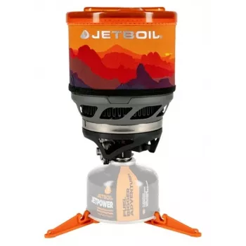 Przenośny grill turystyczny Jetboil MiniMo — kompaktowa, lekka kuchenka kempingowa ze zintegrowanym palnikiem fluxring i regulacją gotowania na wolnym ogniu